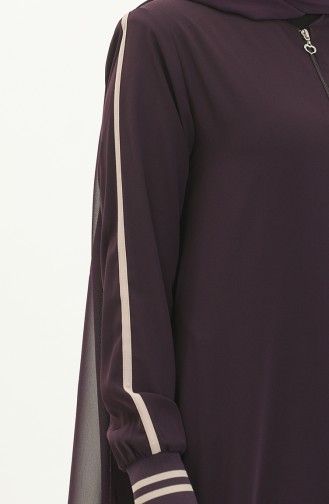 Abaya mit Reißverschluss 5043-03 Zwetschge 5043-03