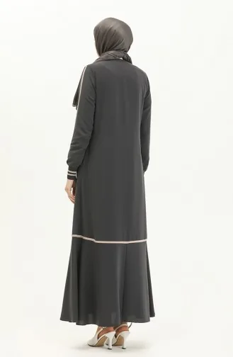 عباية بسحاب 5043-05 رمادي 5043-05