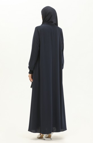 عباية مطاط الأكمام 5049-02 كحلي 5049-02