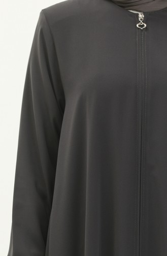 Abaya mit elastischen Ärmeln 5049-05 Grau 5049-05