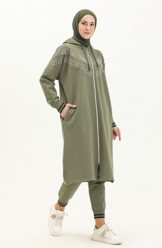 Ensemble de Survêtement Imprimé Pierre 3436-01 Khaki 3436-01