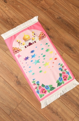 Patterned Kids Prayer Rug 0126-01 Pink 0126-01