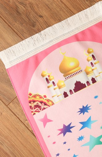 Patterned Kids Prayer Rug 0126-01 Pink 0126-01