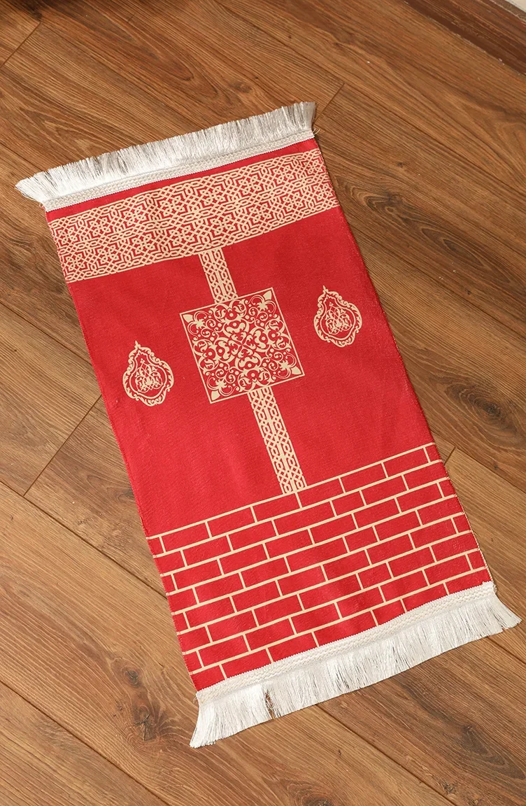 Desenli Çocuk Seccade 0127-02 Kırmızı
