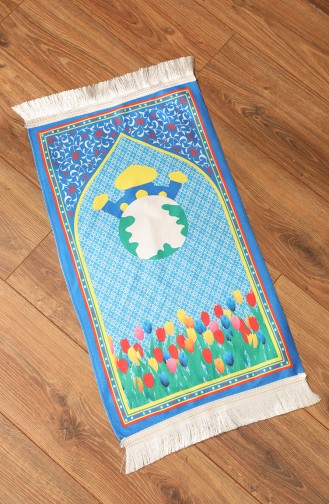 Patterned Kids Prayer Rug 0129-01 Blue 0129-01