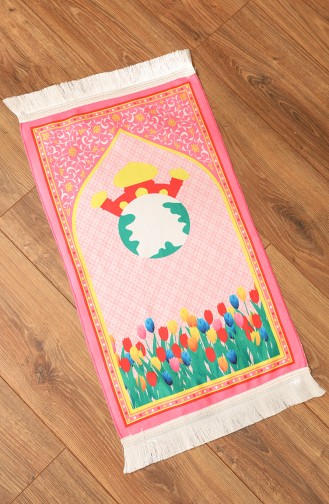 Tapis de Prière Pour Enfants à Motifs 0129-02 Rose 0129-02