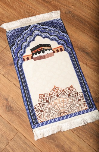 Desenli Çocuk Seccade 0133-03 Mavi