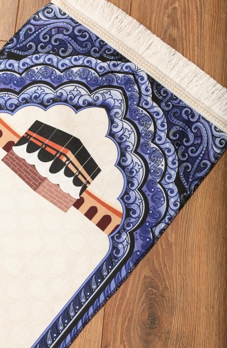 Desenli Çocuk Seccade 0133-03 Mavi