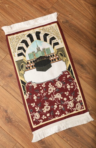 Patterned Kids Prayer Rug 0135-01 Claret Red 0135-01