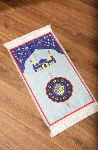 Patterned Kids Prayer Rug 0142-02 Blue 0142-02