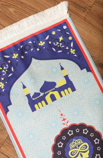 سجادة منقوشة للأطفال 0142-02 أزرق 0142-02