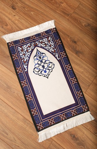 Desenli Çocuk Seccade 0146-01 Mavi