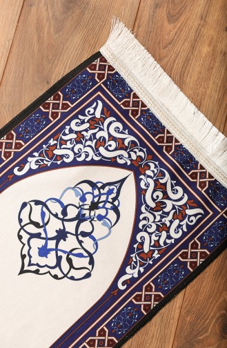 Desenli Çocuk Seccade 0146-01 Mavi