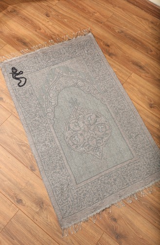 Tapis de Prière Tissé avec Cadeau de Chapelet 0154-02 Bleu 0154-02