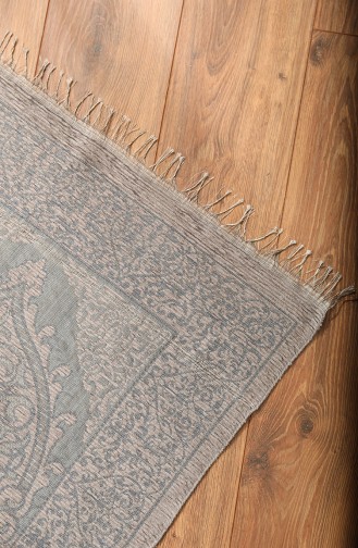 Tapis de Prière Tissé avec Cadeau de Chapelet 0154-02 Bleu 0154-02