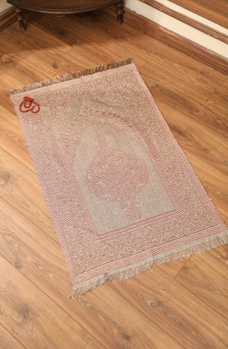 Woven Prayer Rug with Gift Rosary 0154-04 Mink 0154-04