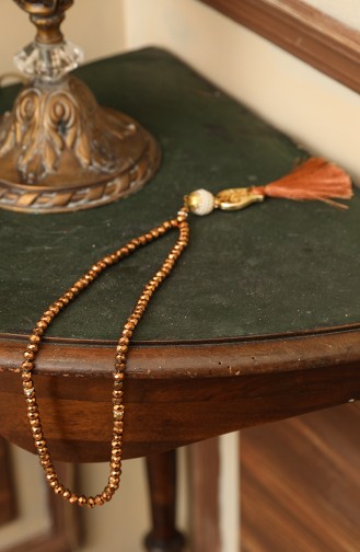 Lale Desen Kristal Tesbih 0160-01 Gold