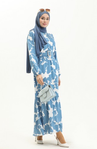 Indigo İslamitische Jurk 2445-02