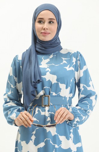 Indigo İslamitische Jurk 2445-02