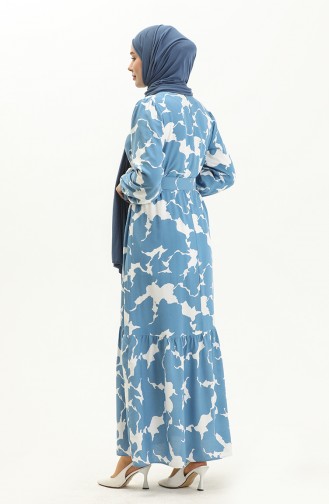 Indigo İslamitische Jurk 2445-02
