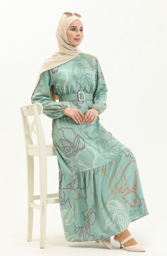 Green İslamitische Jurk 2447-01