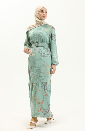 Green İslamitische Jurk 2447-01