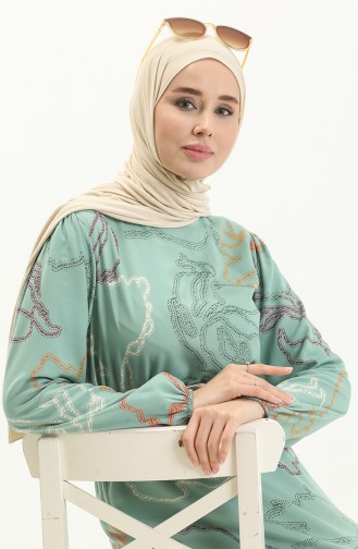 Green İslamitische Jurk 2447-01