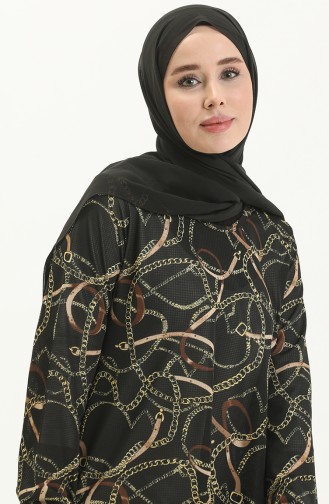 Tunique à Motifs 1642-03 Noir 1642-03