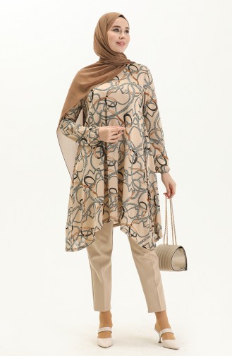 Printed Tunic 1642-04 Mink 1642-04