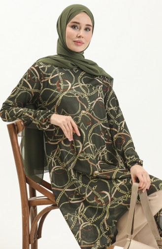 Printed Tunic 1642-05 Khaki 1642-05