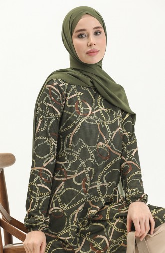 Tunique à Motifs 1642-05 Khaki 1642-05