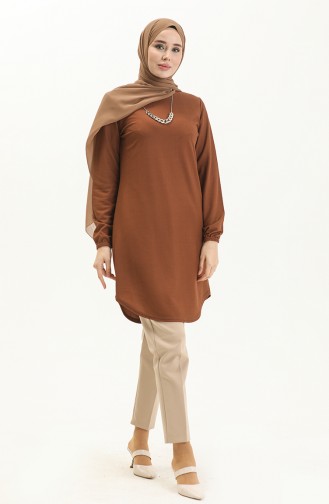 Necklace Long Tunic 1643-01 Tan 1643-01