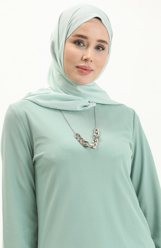 Lange Tunika mit Halskette 1643-02 Grün 1643-02