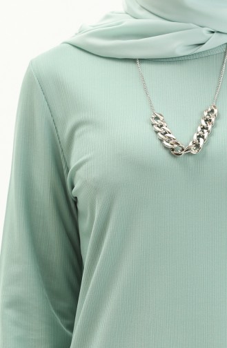 Lange Tunika mit Halskette 1643-02 Grün 1643-02