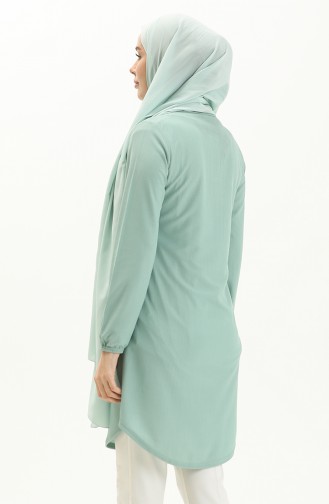 Lange Tunika mit Halskette 1643-02 Grün 1643-02