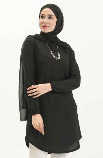 Necklace Long Tunic 1643-03 Black 1643-03