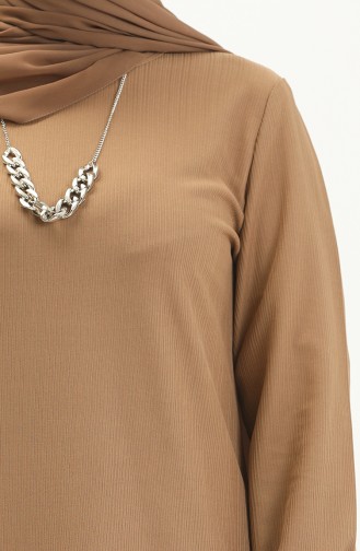 Necklace Long Tunic 1643-06 Milk Coffee  1643-06