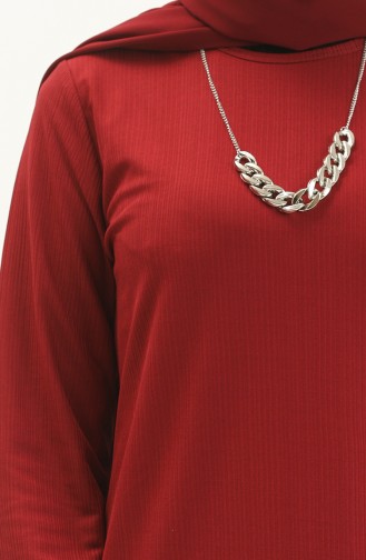 Necklace Long Tunic 1643-07 Claret Red 1643-07