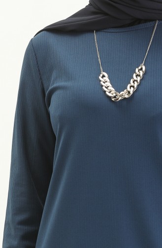 Lange Tunika mit Halskette 1643-08 Indigo 1643-08
