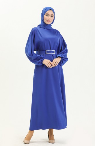 Saks-Blau Hijab Kleider 4406