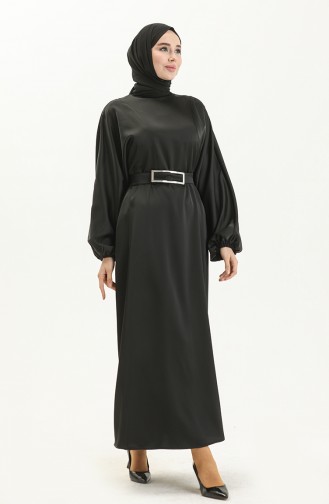 Schwarz Hijab Kleider 4408