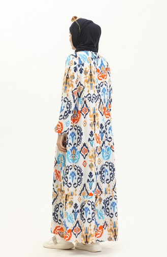 Printed Dress 4093-01 white 4093-01