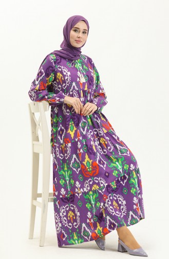 Purple İslamitische Jurk 4093-02