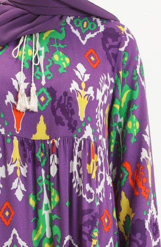 Printed Dress 4093-02 Purple 4093-02
