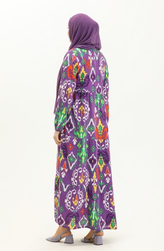 Printed Dress 4093-02 Purple 4093-02