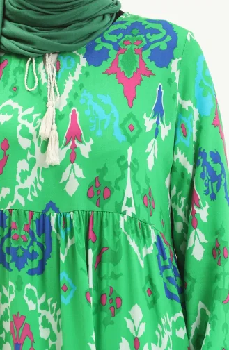 Robe à Motifs 4093-04 Vert 4093-04