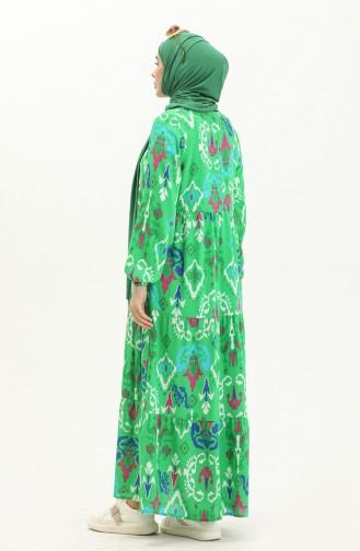 Robe à Motifs 4093-04 Vert 4093-04