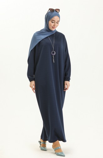 Navy Blue İslamitische Jurk 1783-02