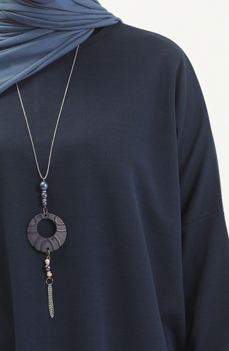 Navy Blue İslamitische Jurk 1783-02