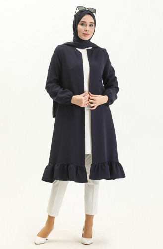 Shirred Cape 1849-10 Navy Blue 1849-10